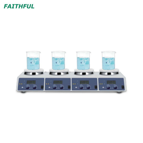 LCD 4-Channel Digital Magnetic Hotplate Stirrer